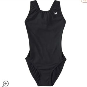 🆕TYR SPORT Durafast Elite Solid Maxfit-A Swimsuit Womens Size 38 -Black UPF 50+